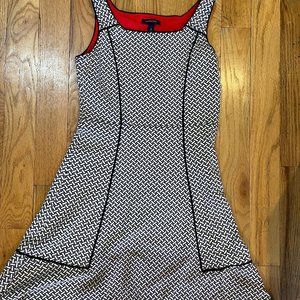 Lands End Women's Dress - size 4, black and white